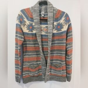 Awesome Roxy Aztec Style Knit Cardigan